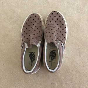 suede perforated VANS slip on